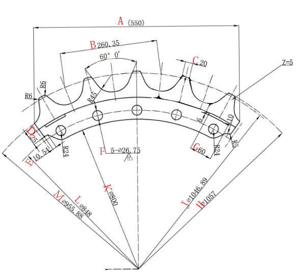 D275 SEGMENT SPROCKET