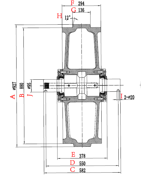 ציור D375 FRONT IDLER