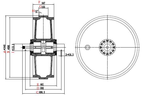 D475 Idler Komatsu