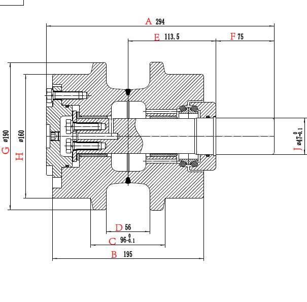 E325 TOP ROLLER DRAWING