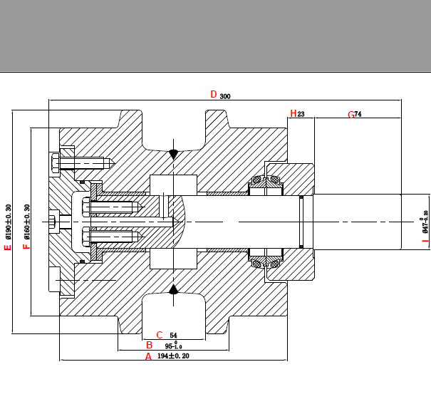 E330 CARRIER ROLLER DRAWING