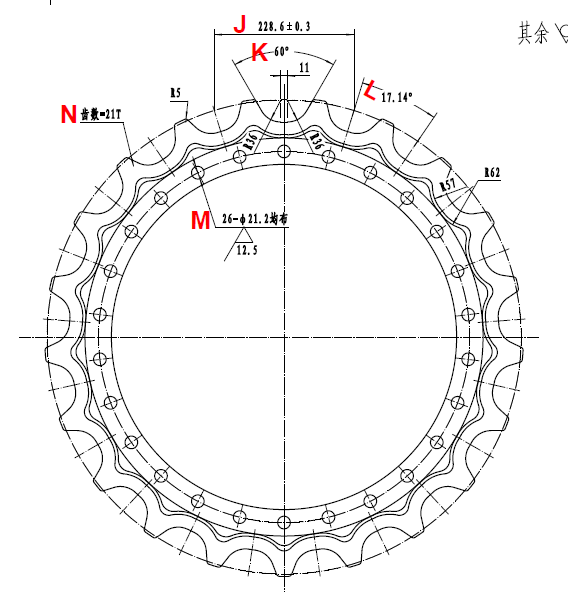 SPROCKET DRAWING PC400